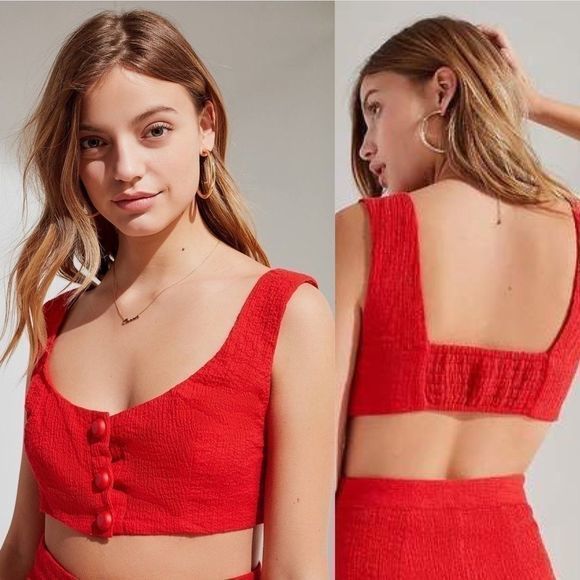 Urban Outfitters Tops - NWT Urban Outfitters Evie Jo Button Down Crop Top